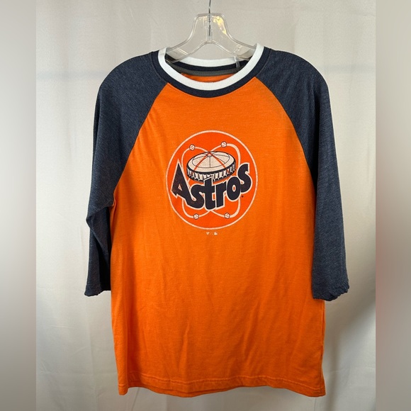 Houston Astros old astrodome baseball sleeve tee. Size Medium. Fantastic look! - Picture 2 of 6